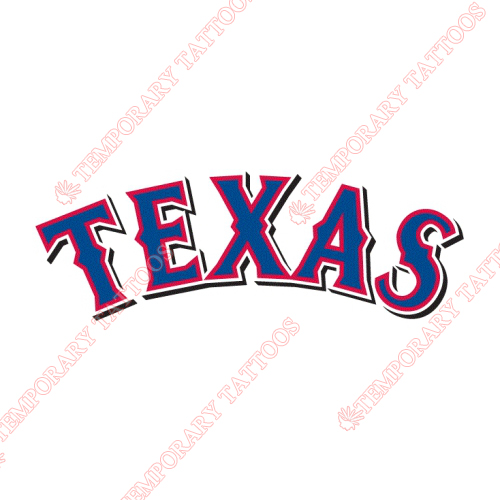 Texas Rangers Customize Temporary Tattoos Stickers NO.1978